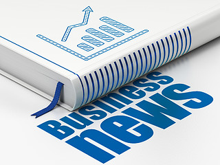 Image showing News concept: book Growth Graph, Business News on white background