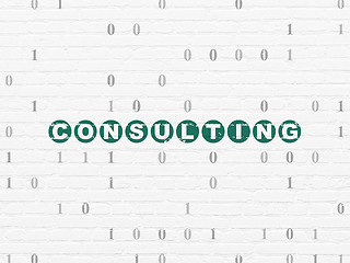 Image showing Business concept: Consulting on wall background