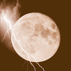 Image showing Lightning on the moon