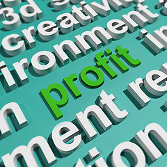 Image showing Profit In Word Cloud Shows Profitable Incomes And Earnings