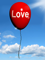 Image showing Love Balloon Shows Fondness and Affectionate Feelings