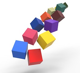 Image showing Blocks Falling Showing Action And Solutions
