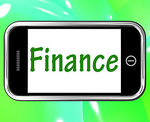 Image showing Finance Smartphone Shows Online Lending And Financing