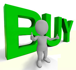 Image showing Buy Letters As Sign for Commerce And Purchasing