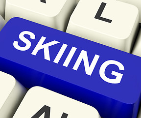 Image showing Skiing Key Shows Ski or Skier\r