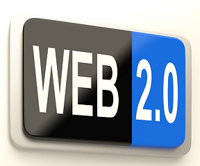 Image showing Web 2.0 Button Means Dynamic User WWW