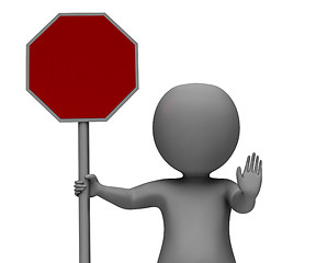 Image showing Stop Sign Showing Danger Warning