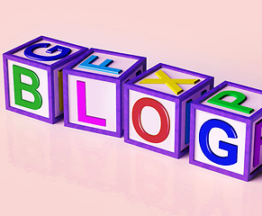 Image showing Blog Blocks Show Internet Marketing Opinion Or News