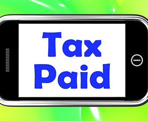 Image showing Tax Paid On Phone Shows Duty Or Excise Payment