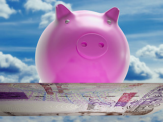 Image showing Flying Pig Shows High Prosperity And Investment