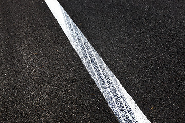 Image showing road markings .  asphalt