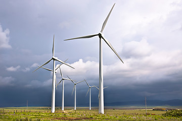 Image showing Wind turbines