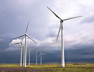 Image showing Wind turbines