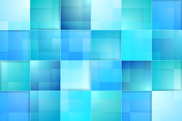 Image showing Abstract bright blue tech background
