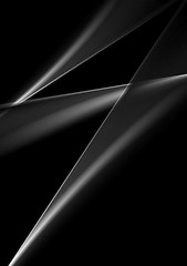 Image showing Dark abstract monochrome smooth lines background