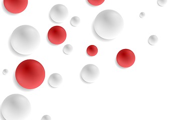 Image showing Red and grey circle balls abstract vector background