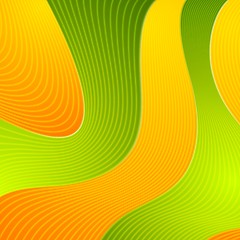 Image showing Orange and green wavy vector design