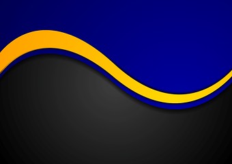 Image showing Abstract contrast colors wavy background