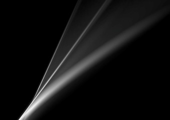 Image showing Black and white monochrome smooth lines abstraction