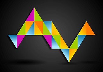 Image showing Abstract colorful triangles infographics design