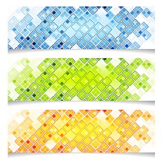 Image showing Abstract bright vector tech banners