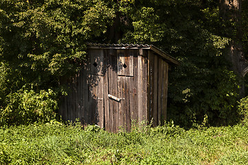 Image showing wooden toilet .  park