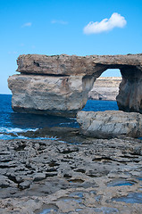 Image showing The famous blue window Dwejra on the island of Gozo, 