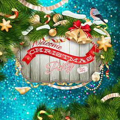 Image showing Christmas Abstract Background Landscape. EPS 10