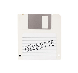 Image showing Floppy Disk - Tachnology from the past, isolated on white