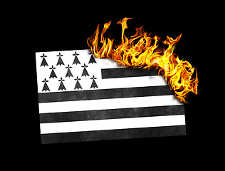 Image showing Flag burning - Brittany