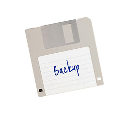 Image showing Floppy Disk - Tachnology from the past, isolated on white