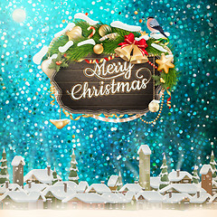 Image showing Christmas abstract template. EPS 10
