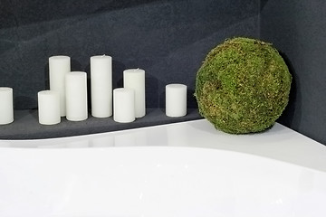 Image showing Candles and ball