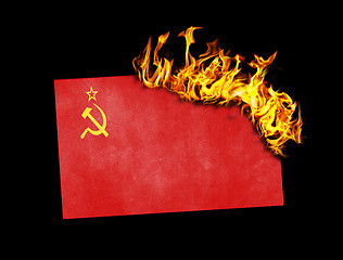 Image showing Flag burning - USSR