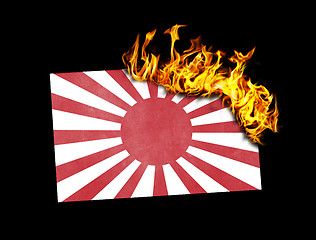 Image showing Flag burning - Japan