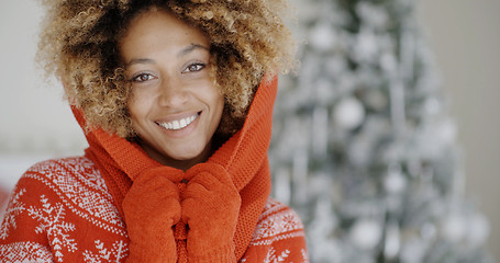 Image showing Cute pretty young African woman