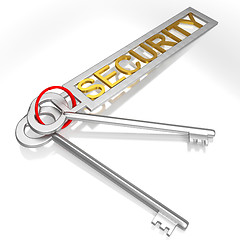 Image showing Security Keys Shows Secure Locked And Safe