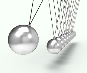 Image showing Newton Cradle Shows Energy And Gravity