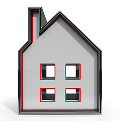 Image showing House Icon Showing Home For Sale