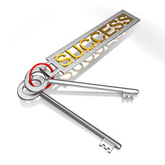 Image showing Success Keys Shows Victory Achievement Or Successful