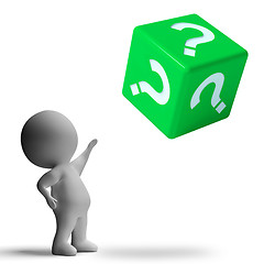 Image showing Question Mark On Dice Showing Confusion