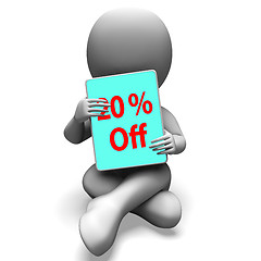 Image showing Twenty Percent Off Tablet Means 20% Discount Or Sale Online