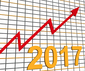 Image showing Twenty Seventeen Graph Chart Shows Increase In 2017