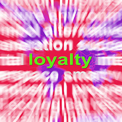 Image showing Loyalty Word Cloud Shows Customer Trust Allegiance And Devotion