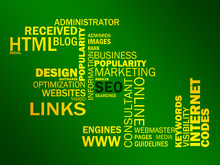 Image showing Seo Shows Websites Search Engine Optimization Or Optimizing