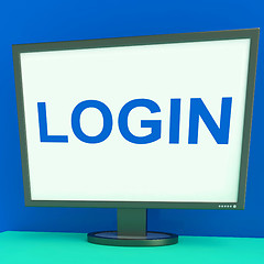 Image showing Log In Screen Shows Website Internet Login Security