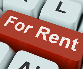 Image showing For Rent Key Means Lease Or Rental\r