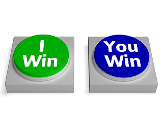 Image showing I You Win Button Shows Winning Or Losing