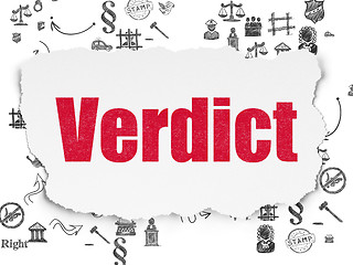 Image showing Law concept: Verdict on Torn Paper background