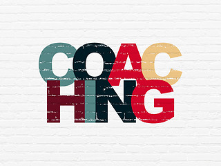 Image showing Learning concept: Coaching on wall background